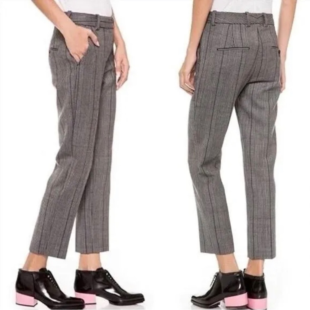 3.1 Phillip Lim Pants Wool Glen Plaid Pencil Trouser Slacks